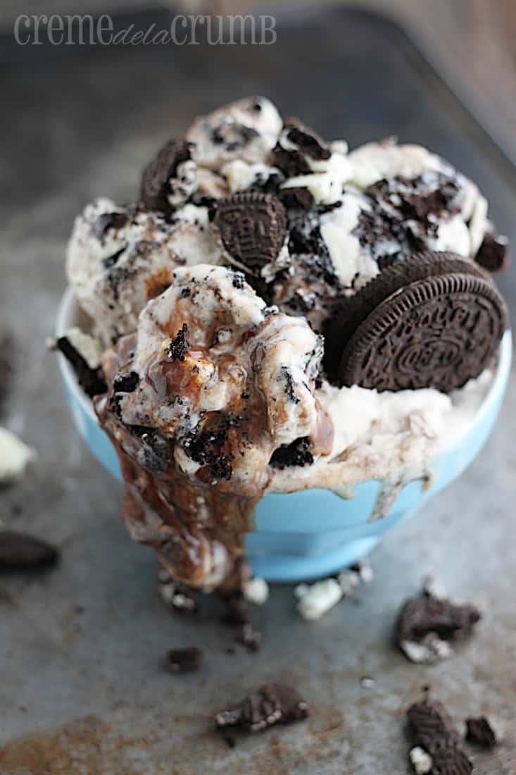 Cookies n' Cream Oreo Fudge Ice Cream | Creme De La Crumb