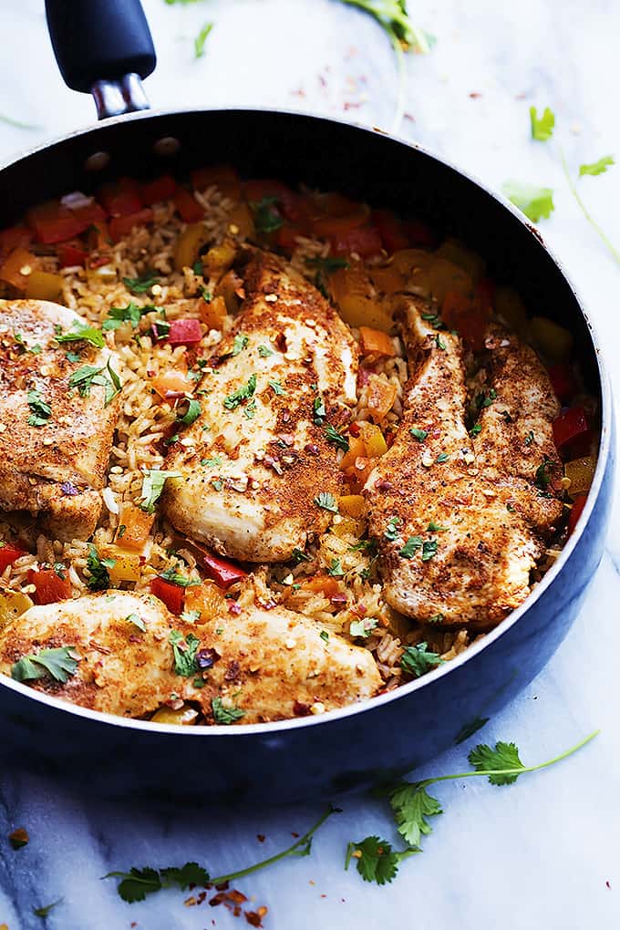 One Pot Spicy Cajun Chicken & Rice | Creme de la Crumb