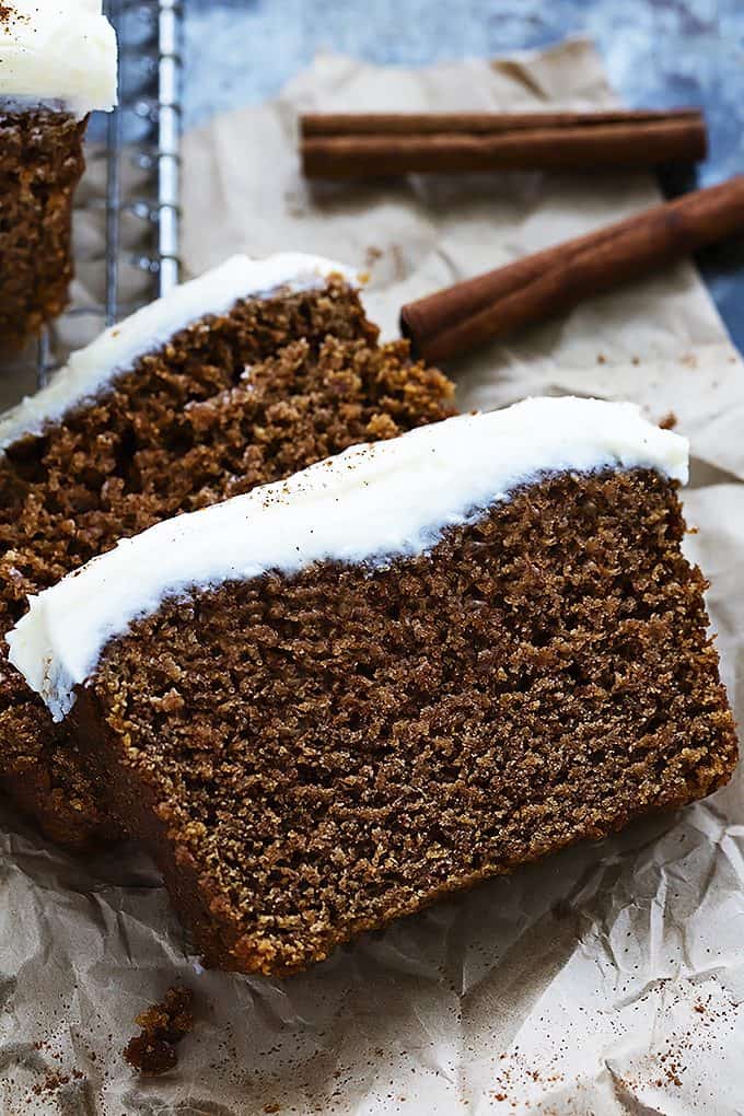 Gingerbread Loaf with Cream Cheese Frosting | Creme de la Crumb