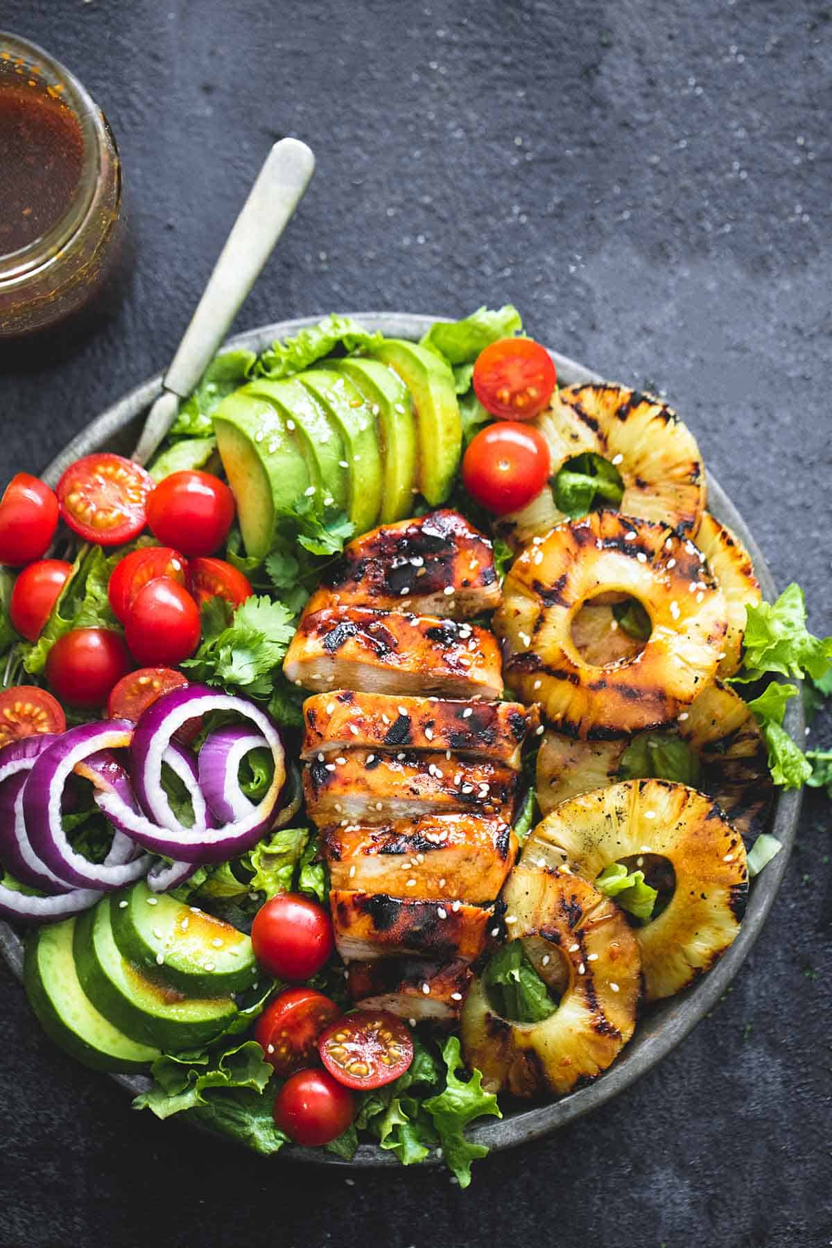 Grilled Teriyaki Chicken Salad | Creme De La Crumb