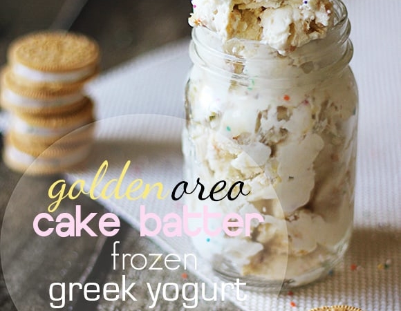 Golden Oreo Cake Batter Frozen Greek Yogurt