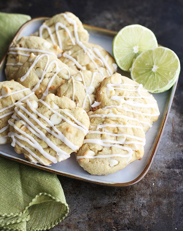 White Chocolate Chip {Lime} Cookies