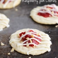 Almond & Raspberry Jam Cookies