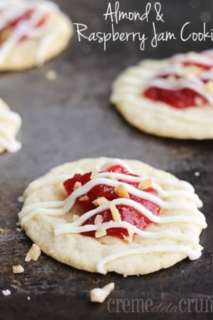Almond & Raspberry Jam Cookies