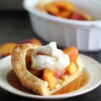 Peaches n' Cream German Puff Pancake