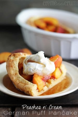 Peaches n' Cream German Puff Pancake