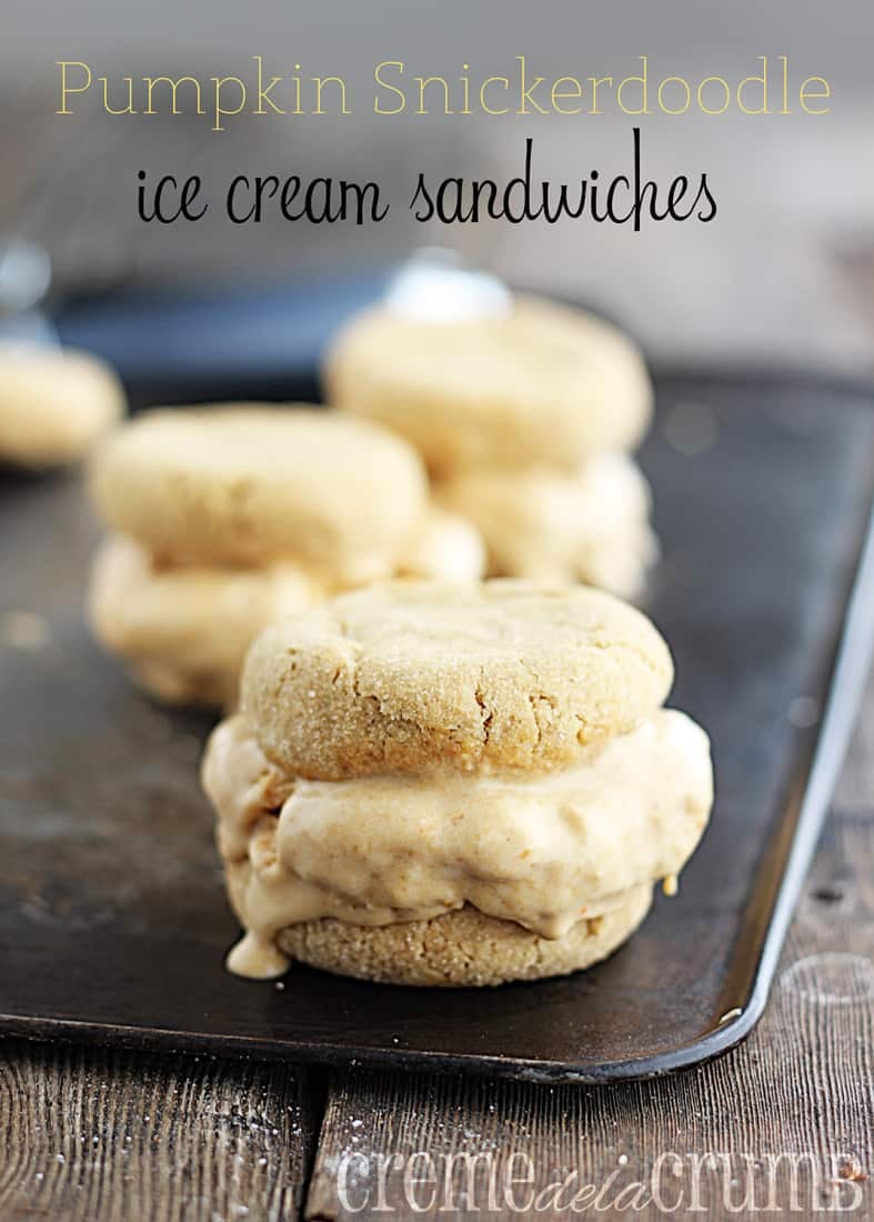 ice cream sandwiches on a baking sheet with the title written on the top.