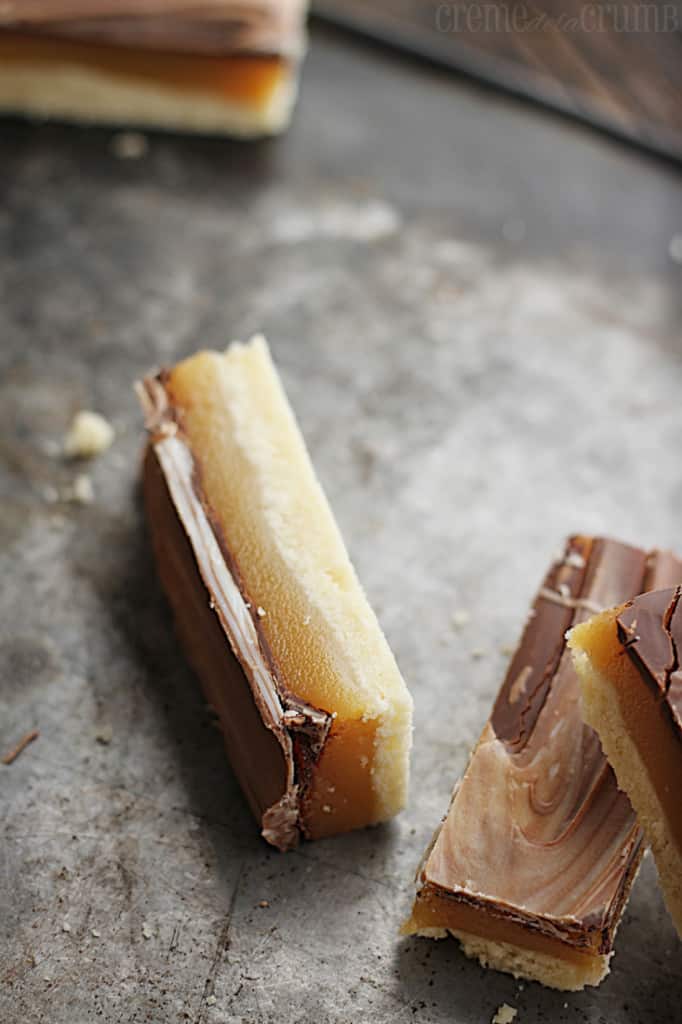 Chocolate Caramel Shortbread Bars Creme De La Crumb