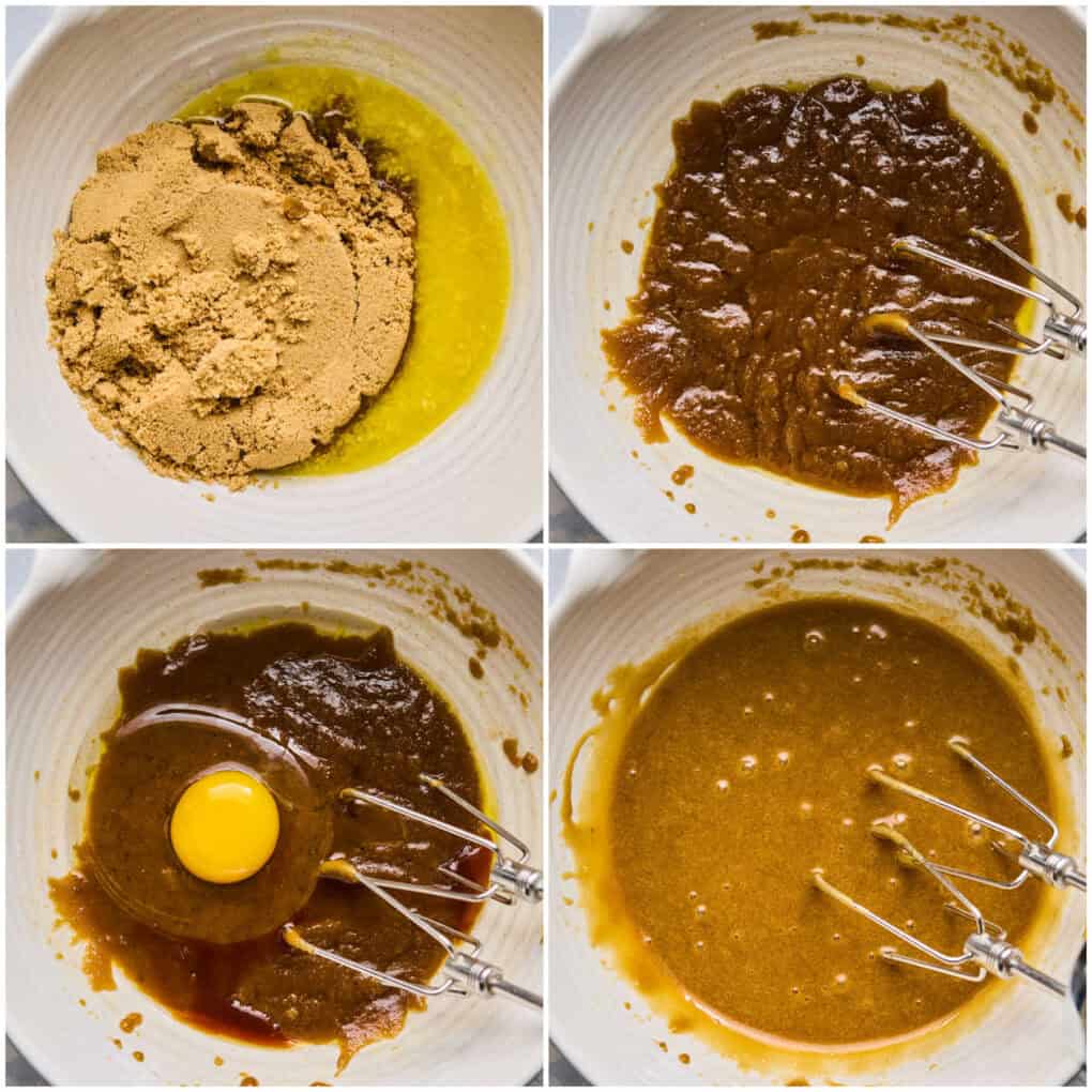 Step 2 for prepping s'mores bars.