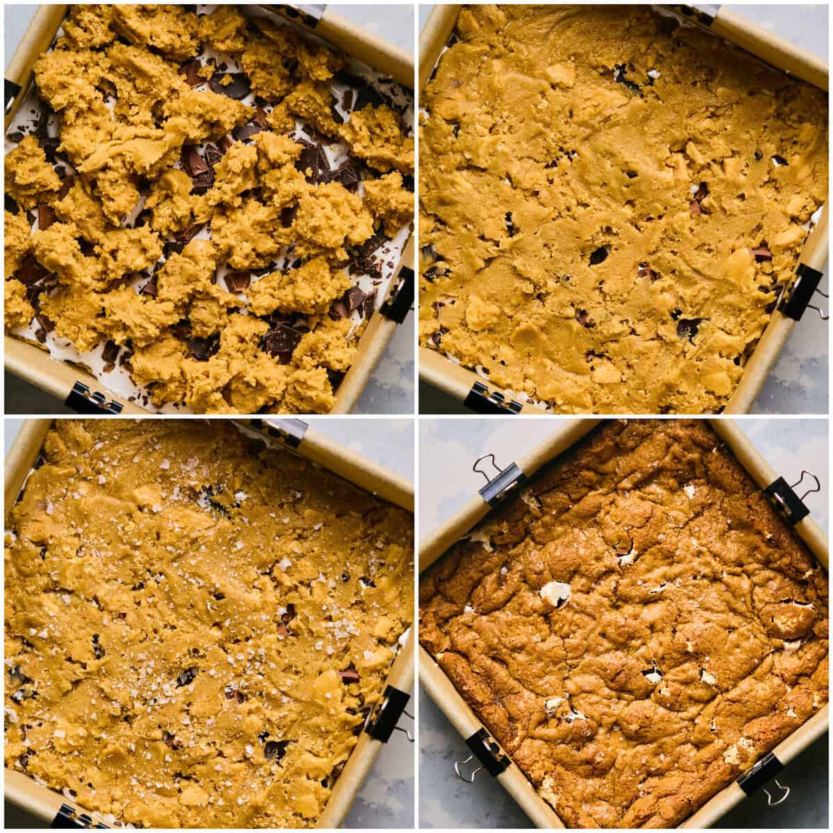 Step 5 for prepping s'mores bars.