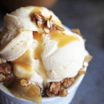 Apple Crisp with Salted Caramel Sauce
