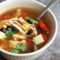 {Slow Cooker} Baja Chicken Soup