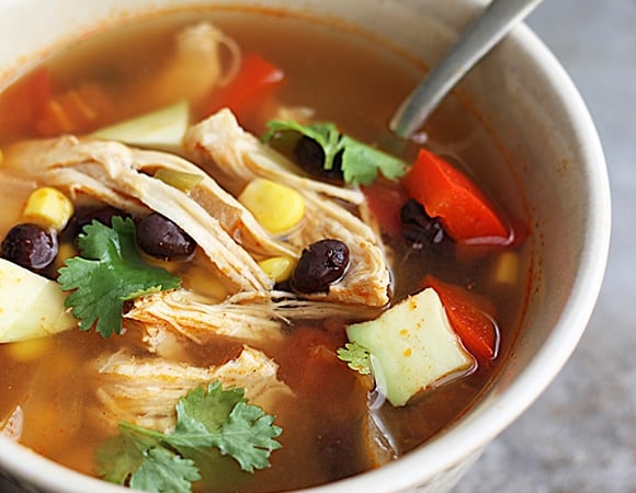 {Slow Cooker} Baja Chicken Soup