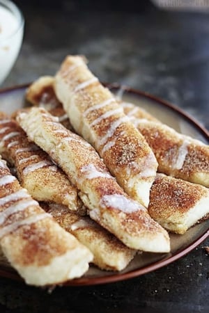 Cinnamon Roll Dippers (No Yeast)