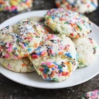 Sprinkle Crinkle Cookies