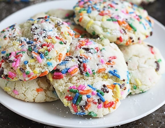 Sprinkle Crinkle Cookies