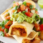 Baked Cheesy Chicken Taquitos - Creme de la Crumb