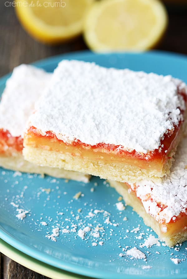Raspberry Lemon Bars - Creme de la Crumb