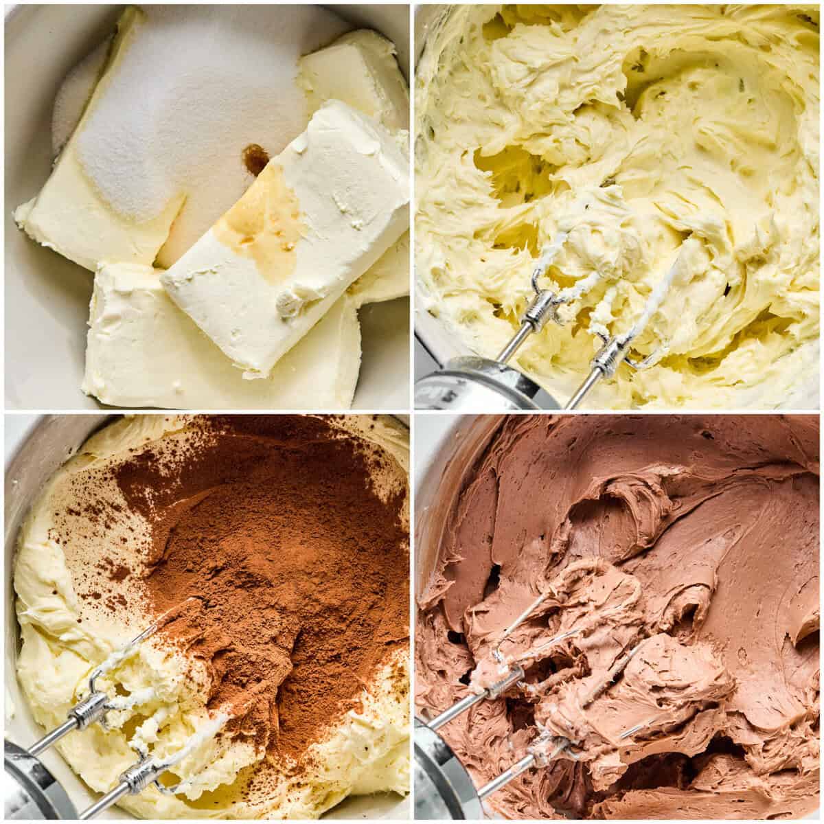 Step 3 or prepping red velvet cheesecake.