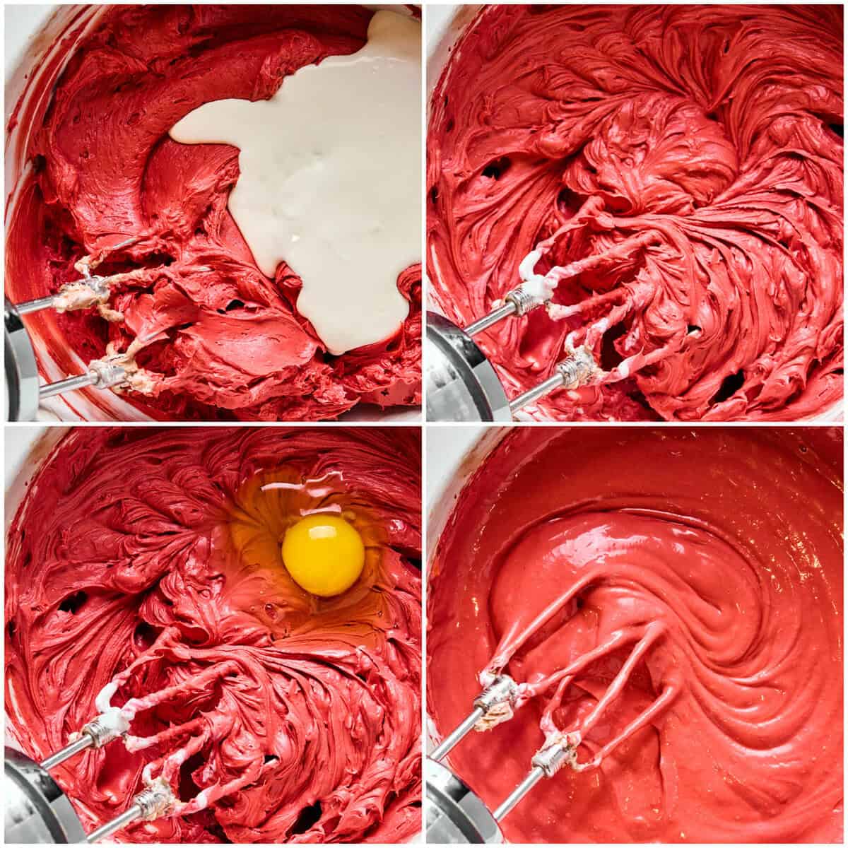 Step 5 for prepping red velvet cheesecake.
