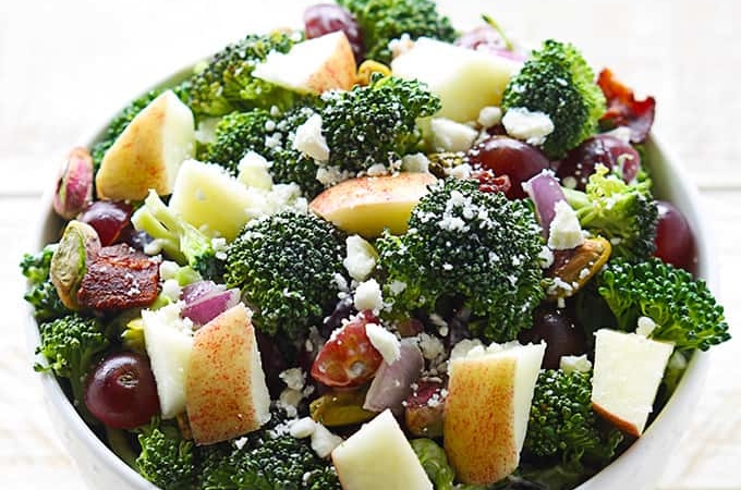 Apple Bacon & Pistachio Broccoli Salad