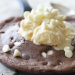 White Chocolate Chip Skillet Brownie