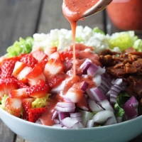 Strawberry Poppyseed and Bacon Chopped Salad