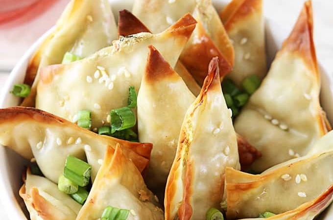 Oven Baked Crab Avocado Wontons