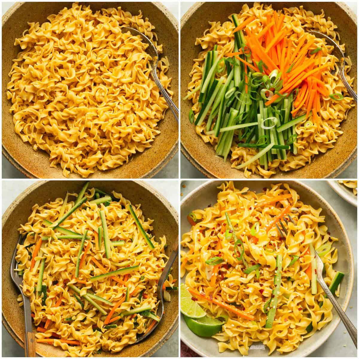Step 3 for making sesame noodles.