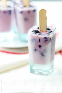 Blueberry Greek Yogurt Popsicles