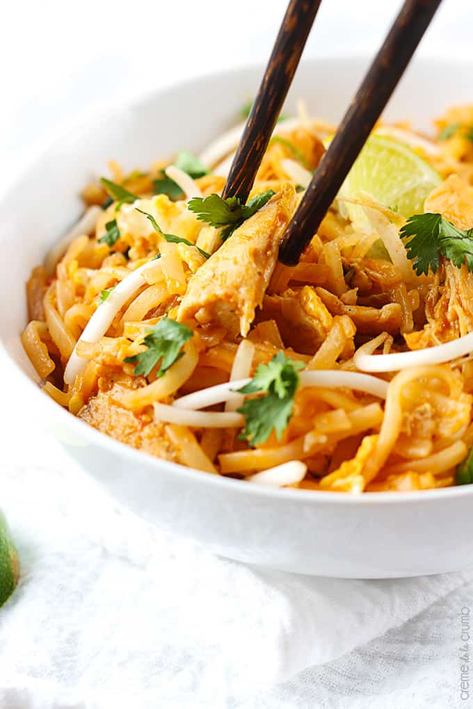 Chicken Pad Thai | Creme De La Crumb