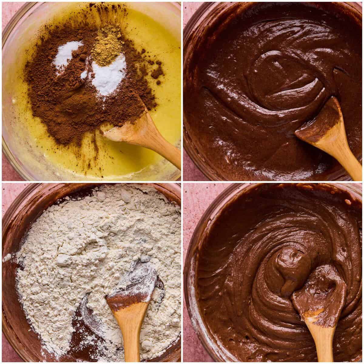 Step 3 pt 1 for prepping Dr. Pepper cake.