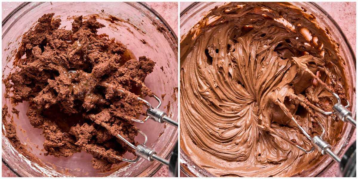 Step 5 pt 2 for prepping Dr. Pepper cake.