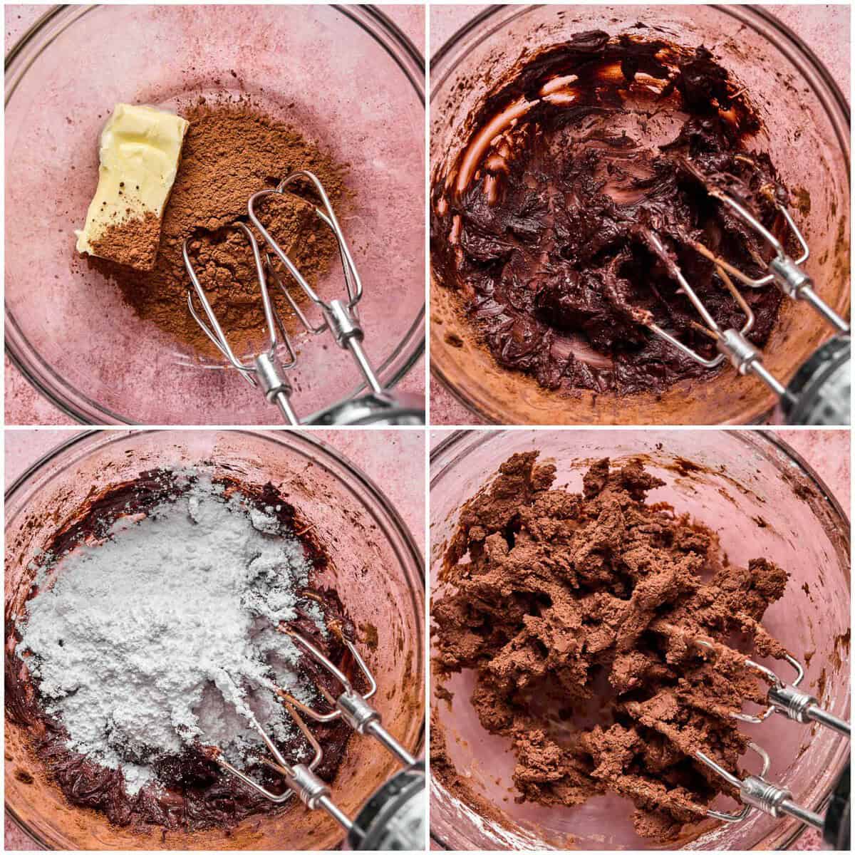 Step 5 pt 1 for prepping Dr. Pepper cake.