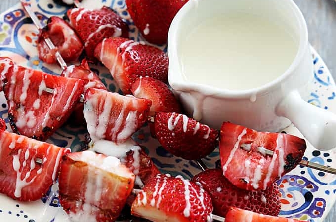 Grilled n' Glazed Strawberries