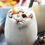 Peaches n' Cream Caramel Pecan Milkshakes