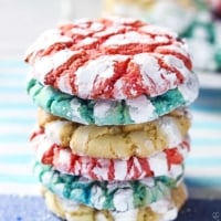 Red White + Blue Crinkle Cookies