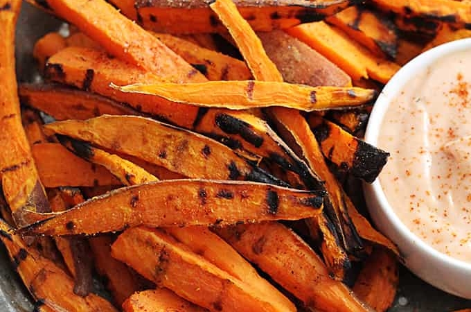 Spicy Grilled Sweet Potato Fries