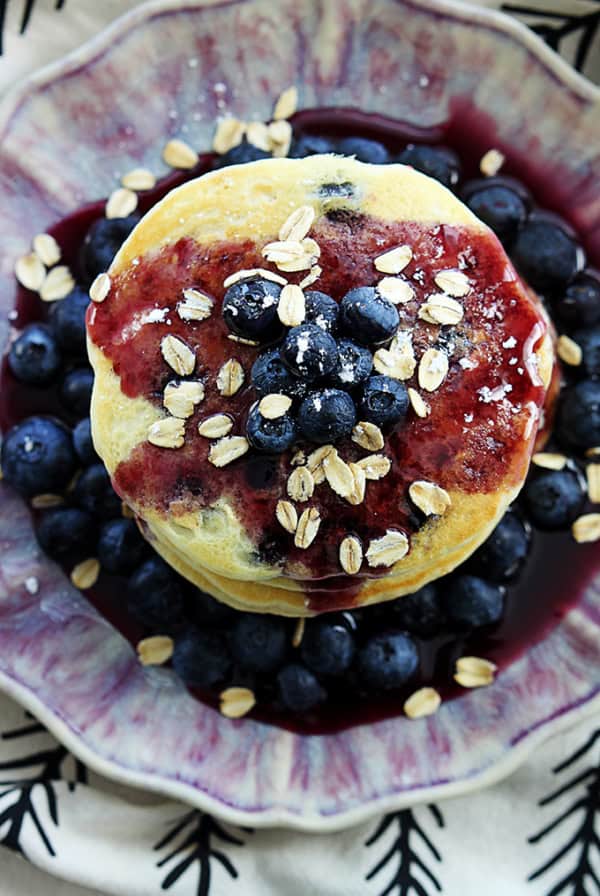 Blueberry Oatmeal Pancakes