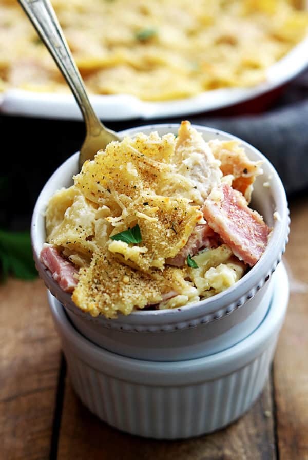 Chicken Cordon Bleu Pasta Bake
