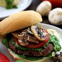 Garlic Pesto Turkey Burgers