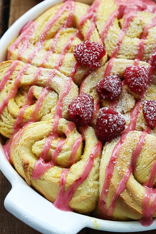 Orange Raspberry Sweet Rolls