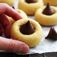 Chocolate Pumpkin Thumbprint Cookies