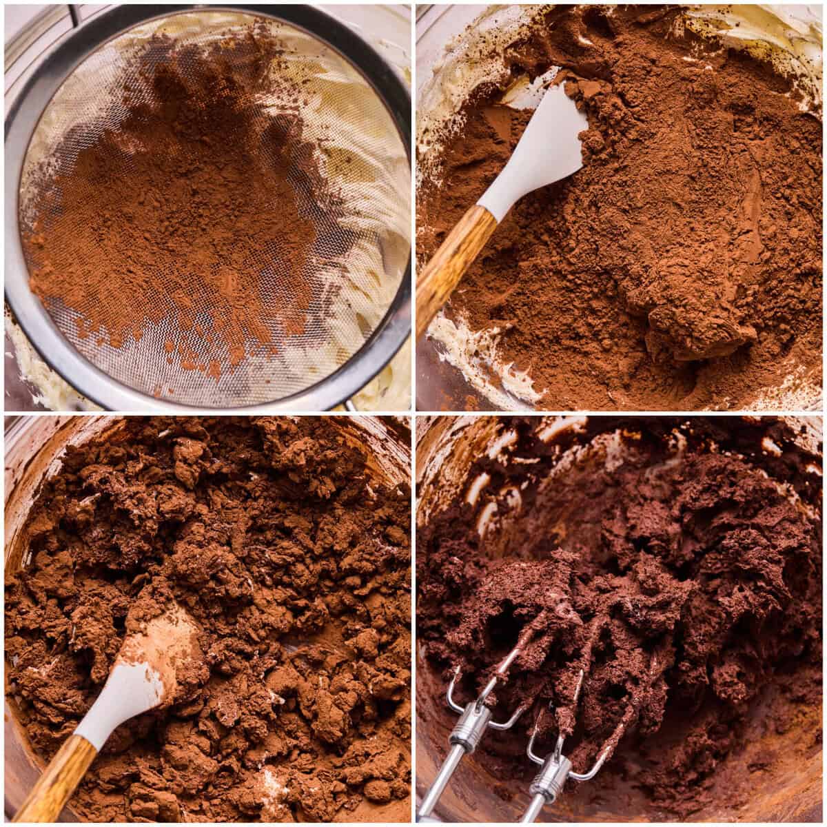 steps 9-12 for raspberry chocolate cake recipe.