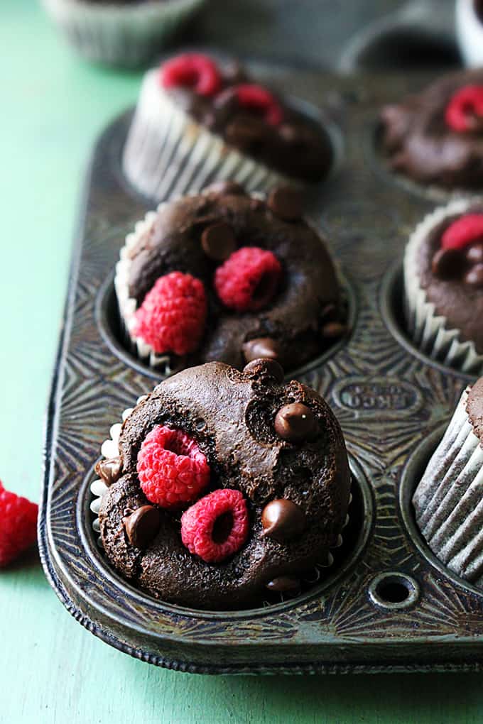 Raspberry Chocolate Muffins - 47