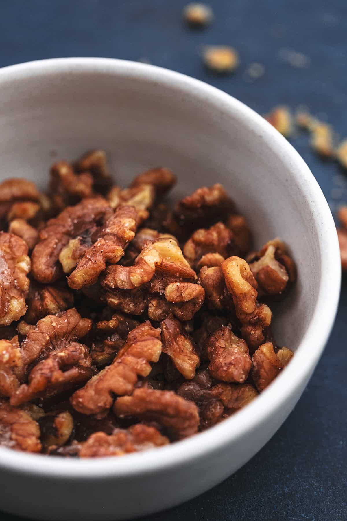 candied walnuts in a bowl