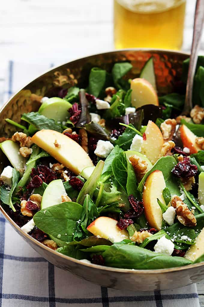 Salade pommes-cranberries-noix