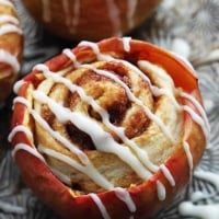 Cinnamon Roll Stuffed Baked Apples - 33