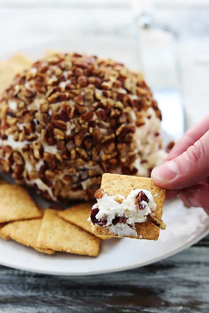 Cranberry Pecan Cheeseball | Creme De La Crumb