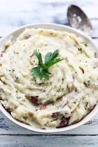 Slow Cooker Buttery Garlic Herb Mashed Potatoes